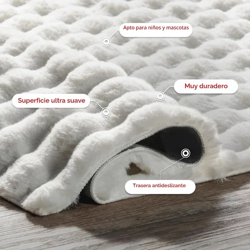 Vista 6 de nuLOOM Jeni Off White Checkered Washable Area Rug, 8' x 10