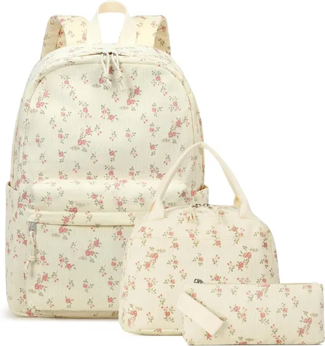 Vista 31 de Bluboon - Mochila escolar para niñas y mujeres para uso diario y de estilo informal, para portátil de 15 pulgadas, con bolsa para almuerzo y bolsa