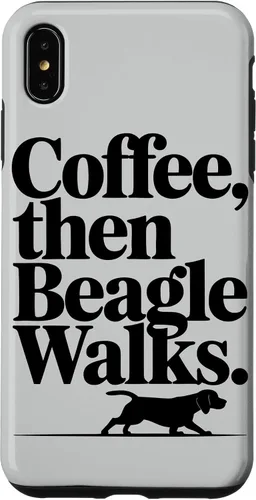 Vista 11 de Funny Beagle Walks Dad Beagle Mom Parent Beagle Coffee Case for iPhone XR