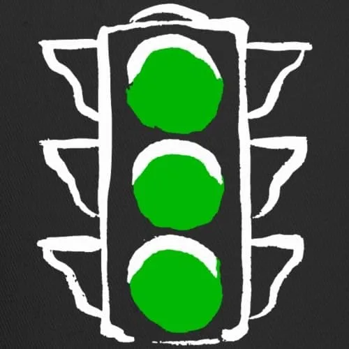 Vista 2 de Spreadshirt Greenlights White FrameGreen Traffic Trucker Cap
