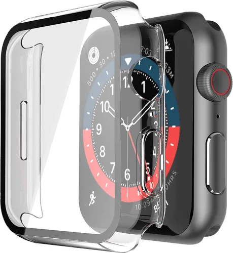 Vista 27 de Misxi Juego de 2 Fundas de Vidrio Templado Compatibles con Apple Watch Series 3 y Series 2 de 1.496 Pulgadas, Protector de Pantalla de Policarbonato