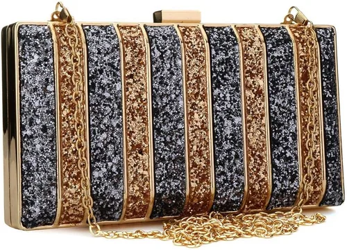 Vista 8 de YYW Bolso de mano de noche, bolso de boda para mujer, bolso de fiesta de graduación, bolsa de lentejuelas
