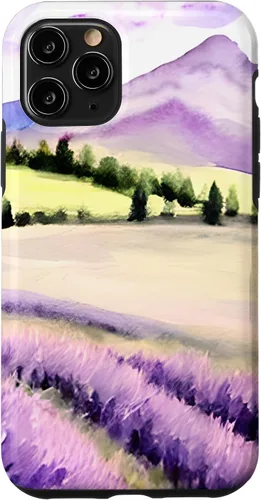 Vista 10 de Funda para iPhone 14 lavanda púrpura flor Francia Provenza acuarela