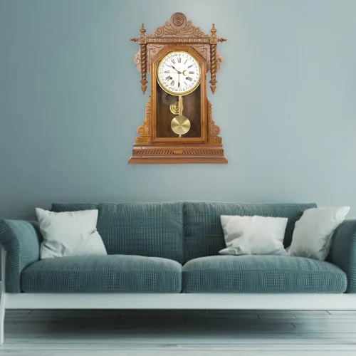 Vista 4 de Piezas de reloj de péndulo de repuesto de metal para relojes de pared y regulador 20.50X7.50X0.31.5 in largo reloj péndulo accesorio para reparación