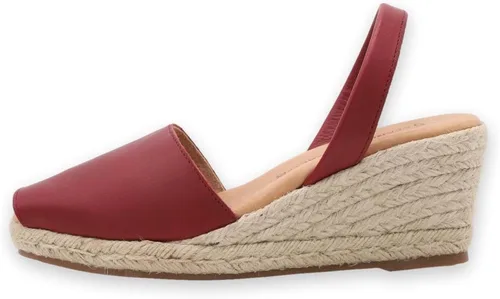 Vista 2 de The Spanish Sandal co Alpargata Sandalias de Cuña para Mujer - Comfort Avarcas Peep Toe Sandalias - Menorquinas Sandalias de Cuña para Mujeres