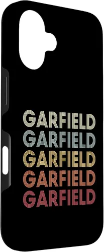 Vista 3 de Funda con texto vintage para iPhone 16 Garfield Michigan Garfield MI Retro