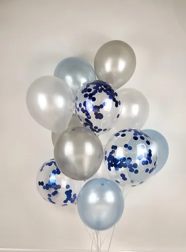 Vista 3 de Sweet Moon Ramo de globos de luna y estrella de 16 piezas, decoración para baby shower, cumpleaños, revelación de género, Eid y Ramadán (azul)
