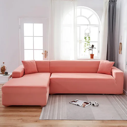 Vista 12 de Konsilsa Funda elástica para sofá en forma de L, funda completa para sofá de 1/2/3/4 plazas, protector de muebles suave, antideslizante, lavable a