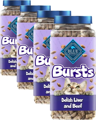 Vista 11 de Blue Buffalo - Premios crujientes Bursts para gatos, de pollo, tarro de 340,1 g