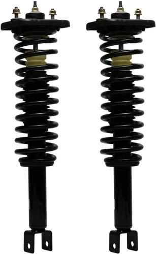 Vista 40 de Detroit Axle - Puntales 4WD para Ford Expedition Lincoln Navigator 1997-2002, 4 puntales completos con muelle helicoidal delantero trasero 1998 1999