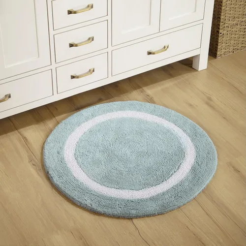 Vista 107 de Better Trends - Alfombra de baño 100% algodón reversible, altamente absorbente y lavable a máquina, suave, tapete de ducha para piso de baño