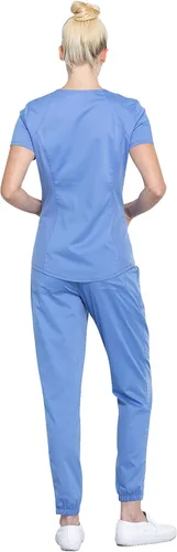 Vista 3 de Cherokee Ropa quirúrgica superior para mujer, con cuello en V, WW601