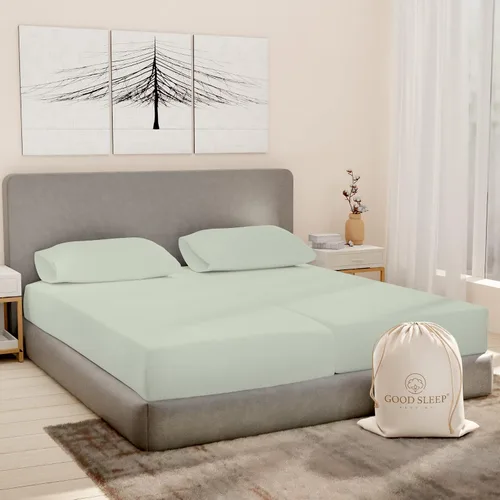 Vista 22 de Good Sleep Bedding Sábanas tamaño individual XL, juego de sábanas de 4 piezas, 800 hilos, suaves, duraderas, extra largas, bolsillo profundo de 16