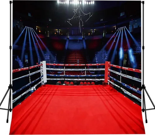 Vista 15 de Telones de fondo de anillo de boxeo para fotografía de 5 x 3 pies, para niños, niños, fiesta de cumpleaños, retrato de adultos, cartel de fiesta
