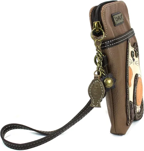 Vista 4 de Chala - Bolsa cruzada de piel sintética multicolor con correa ajustable para teléfono celular