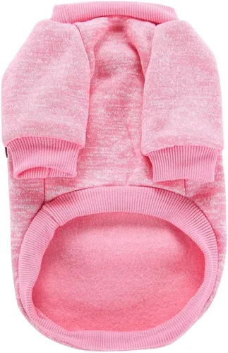 Vista 6 de Ropa para mascotas, suéter suave, cálido y grueso, suéter de invierno para perros (talla S, color rosa) Jecikelon pullover pet apparel for dogs