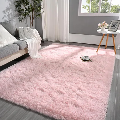 Vista 13 de Pettop Alfombra de Área Esponjosa Verde Profundo para Dormitorio Sala de Estar, 3x5 Pies Alfombras Shaggy de Felpa Super Suaves y Peludas para Niñas