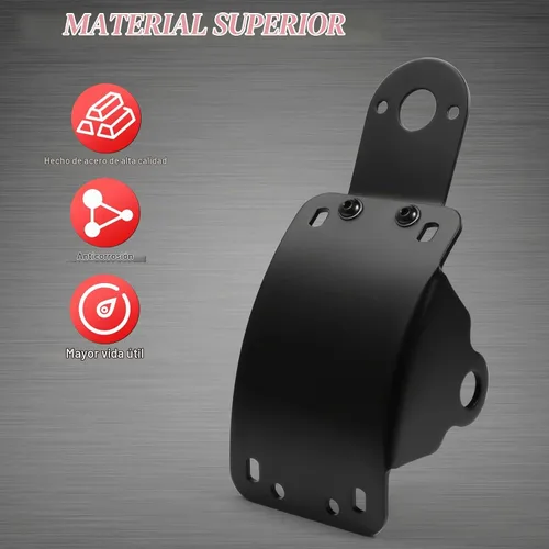 Vista 4 de Amazicha Soporte de placa de matrícula de montaje lateral curvado con agujero de eje de 3/4 pulgadas compatible con Harley Touring Sporster Bobber