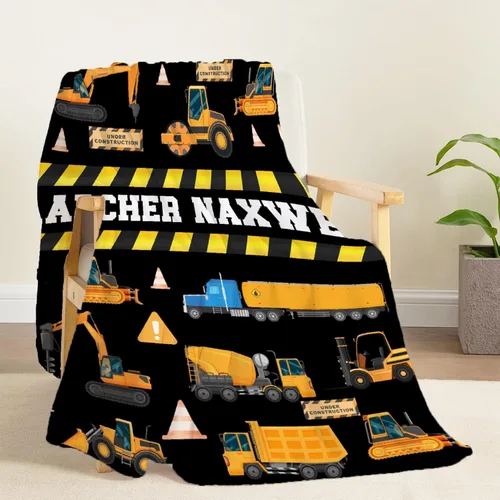 Vista 3 de Manta personalizada de franela de vellón con nombre, ligera, suave, bonita y acogedora para cama, sofá, viajes al aire libre, 30 x 40 pulgadas