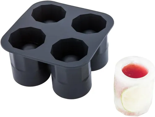 Vista 12 de Restaurantware Molde de hielo de silicona negra, 7.4 x 4.6 pulgadas