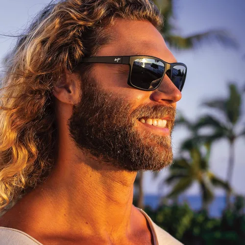 Vista 3 de Maui Jim Gafas de sol rectangulares polarizadas Pokowai Arch para hombre y mujer
