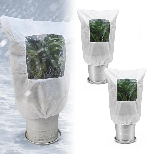 Vista 9 de Cubiertas de protección contra heladas para plantas con ventana de visión Verde-23.6"W x 31.5"H