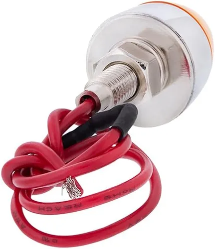 Vista 6 de United Pacific 10863 - Sujetador de placa de matrícula LED con acabado cromado estilo bala, cableado original, hardware de montaje incluido – Ámbar