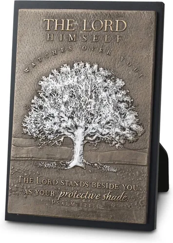 Vista 9 de Lighthouse Christian Products Trust - Brújula de placa de escultura de piedra fundida, tono bronce martillado, 6.5 x 4.5 pulgadas