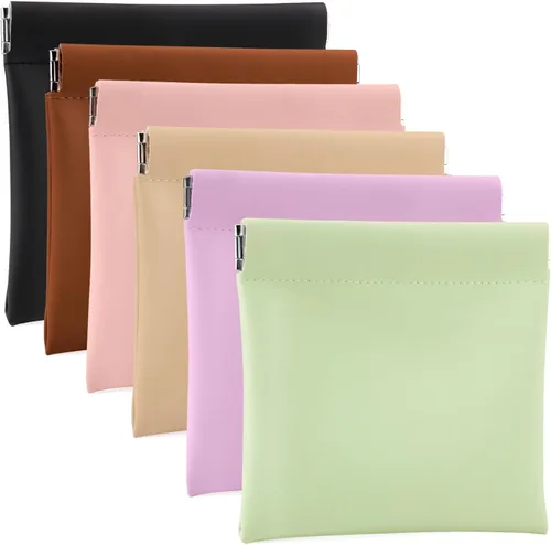Vista 9 de BUSOHA Pequeña bolsa de maquillaje para bolso, mini bolsas de cosméticos portátiles para mujeres, monedero, lápiz labial, organizador de accesorios