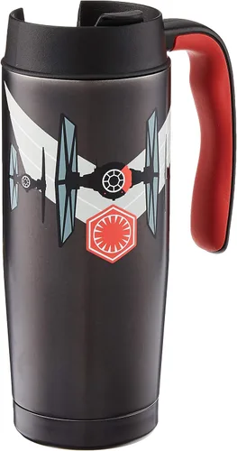 Vista 2 de Thermos Taza de acero inoxidable aislada al vacío de 16 onzas, acero inoxidable