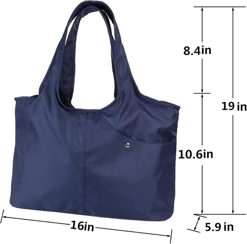 Vista 2 de Bolso de hombro de nylon grande de las mujeres bolso de viaje impermeable bolso de compras multifunción