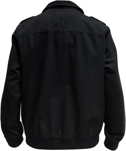 Vista 2 de whattry Chaqueta militar de algodón lavado casual para hombre, cortavientos de lona cálida