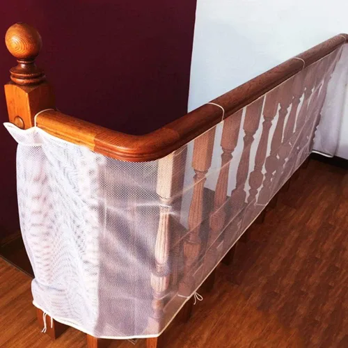 Vista 8 de Red de seguridad infantil para balcón, patios, barandillas y escaleras. Protectores de seguridad para niños/mascotas/juguetes tanto en interiores