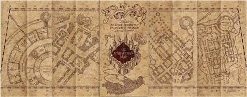 Vista 6 de The Noble Collection Rompecabezas del mapa del merodeador de Harry Potter