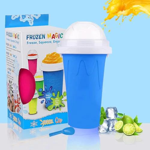 Vista 5 de Máquina para hacer granizados, vaso portátil para hacer granizados, taza mágica de congelación rápida, para hacer helados de batidos caseros