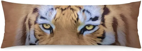 Vista 10 de Funda de almohada corporal, funda de almohada extra grande con cara de animal y gato grande, diseño de animal salvaje, funda de almohada corporal