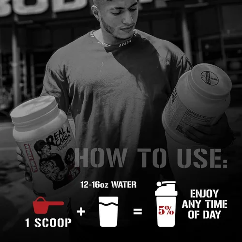 Vista 5 de 5% Nutrition Rich Piana - Proteína en polvo de reemplazo de comida Clean Mass Gainer - Carbohidratos para comidas antes del entrenamiento/después