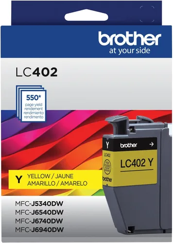 Vista 14 de Brother Cartucho de tinta negro LC402BK de rendimiento estándar genuino