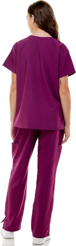 Vista 4 de MEDPIA Scrub Sets for Women and Man Medical Nursing Uniform Pants 4-Way Stretch & 8-Pocket