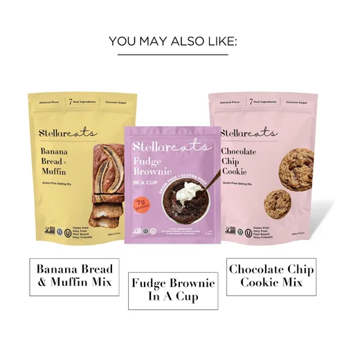Vista 7 de Stellar Eats Mezcla para hornear brownie sin cereales Sin gluten, sin lácteos, a base de plantas, apta para paleo, endulzada naturalmente