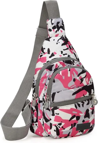 Vista 9 de EVANCARY - Mochila pequeña tipo bandolera para mujeres y hombres, mochila de pecho tipo bandolera para viajes, senderismo y actividades al aire libre