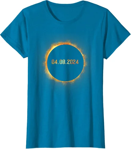Vista 67 de Totality 04.08.24 Total Solar Eclipse 8 de abril de 2024 Eclipse Camiseta, Negro, S