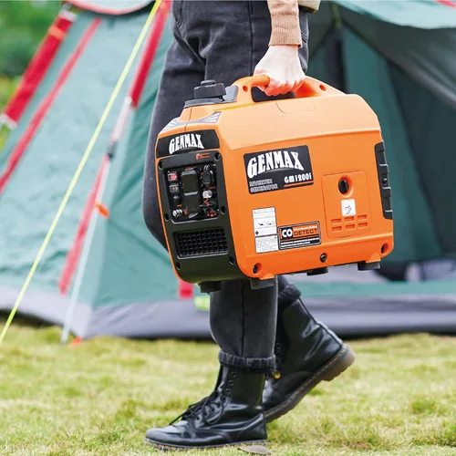 Vista 8 de GENMAX Generador portátil, motor de gas ultra silencioso de 1200 W, cumple con la EPA, función de modo ecológico, ultraligero para uso doméstico