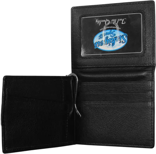 Vista 3 de Siskiyou Cartera deportiva de cuero con clip para billetes de la NCAA