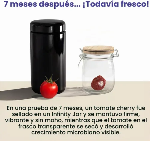 Vista 5 de Infinity Jars Tarro hermético de vidrio UV de 16.9 fl oz para café, té