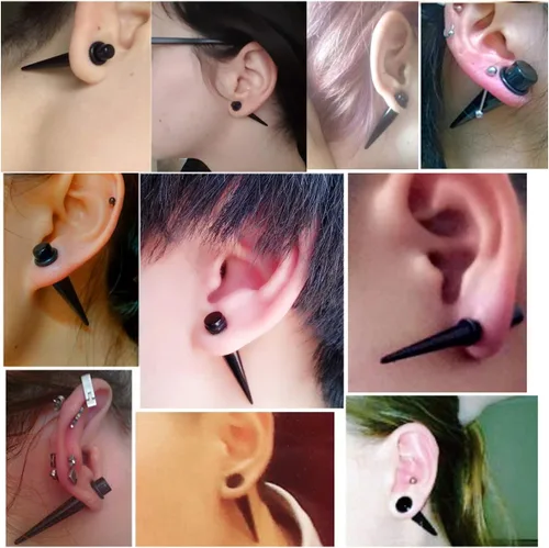 Vista 5 de NASAMA Juego de 50 unidades de dilatación de calibre de oreja 14G-00G Tapers Tapones de silicona Túneles medidores conjunto de expansor de cuerpo