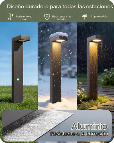 Vista 4 de EDISHINE Luces de camino de bajo voltaje con cable, 3000K 3.2W 50,000 horas LED impermeables para exteriores con conectores, 12V, luces de camino