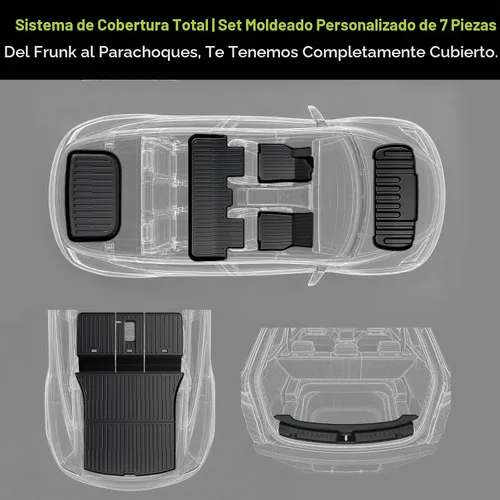 Vista 2 de 7PCS Floor Mats for 2025 2026 Tesla Model Y Standard Accessories