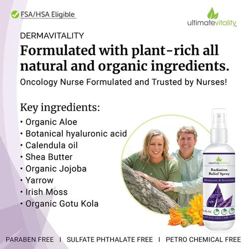 Vista 4 de UltimateVitality Spray de alivio de quemaduras por radiación - Spray de caléndula para tratamiento de radiación, natural orgánico a base de plantas