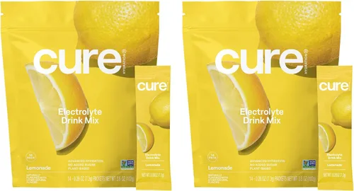 Vista 13 de Cure Hydration Mezcla de bebida con electrolitos a base de plantas Sin azúcar añadida Polvo de alivio de la deshidratación fabricado con agua